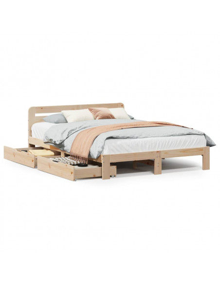 Giroletto senza Materasso 140x200 cm in Legno Massello di Pino