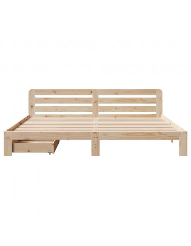 Giroletto senza Materasso 180x200 cm in Legno Massello di Pino