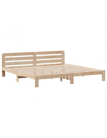 Giroletto senza Materasso 200x200 cm in Legno Massello di Pino