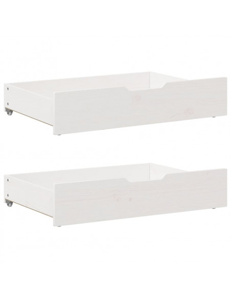 Giroletto senza Materasso Bianco 200x200 cm Legno Massello Pino