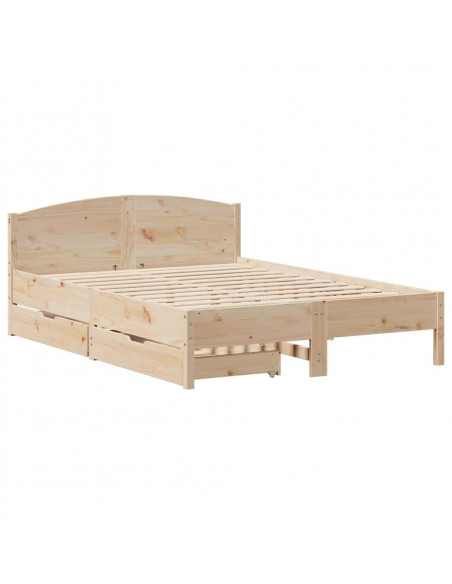 Letto senza Materasso 120x200 cm in Legno Massello di Pino
