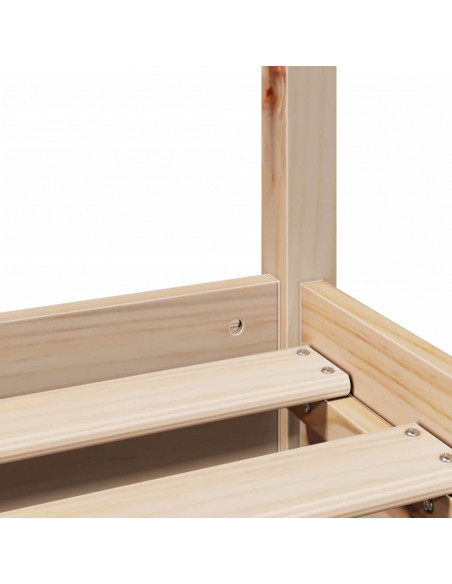 Letto senza Materasso 120x200 cm in Legno Massello di Pino