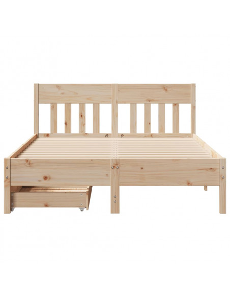 Letto senza Materasso 120x200 cm in Legno Massello di Pino