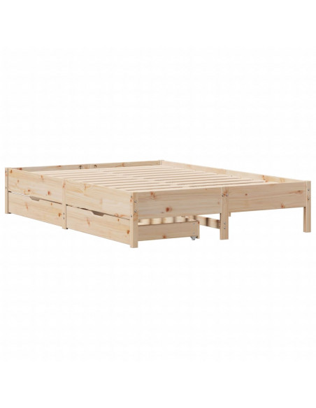 Letto senza Materasso 120x200 cm in Legno Massello di Pino