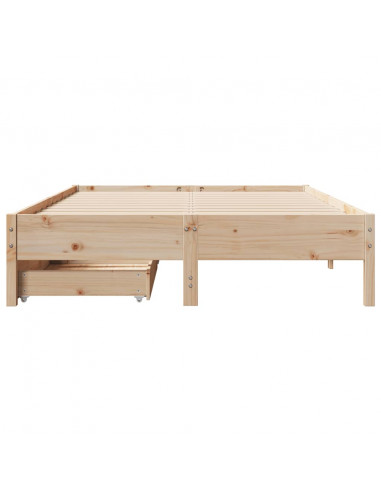 Letto senza Materasso 120x200 cm in Legno Massello di Pino