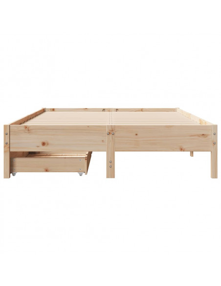Letto senza Materasso 120x200 cm in Legno Massello di Pino