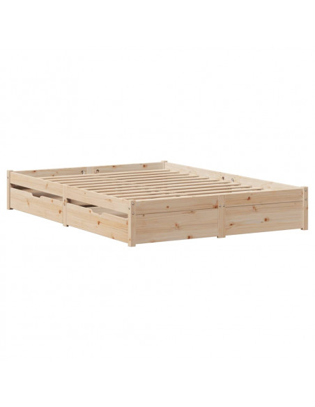 Letto senza Materasso 120x200 cm in Legno Massello di Pino
