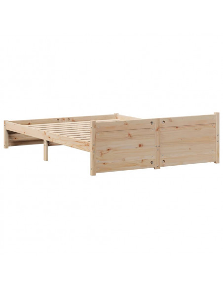 Letto senza Materasso 120x200 cm in Legno Massello di Pino