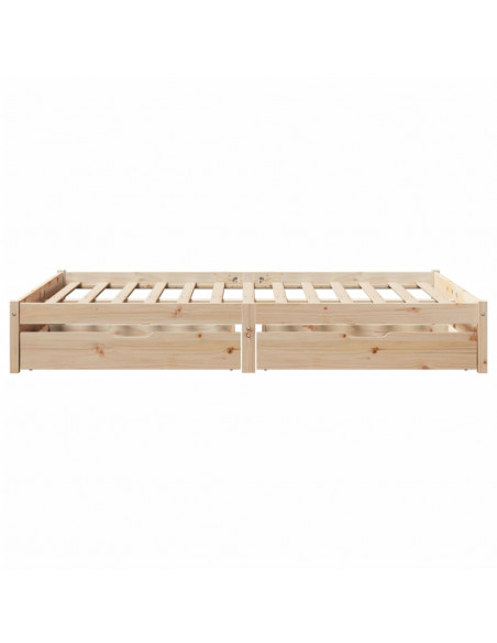 Letto senza Materasso 140x200 cm in Legno Massello di Pino