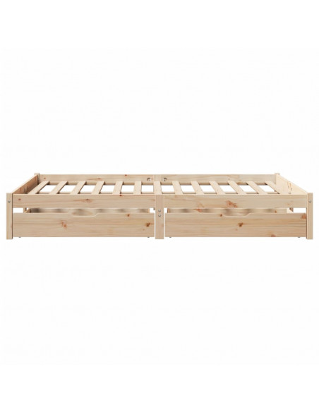 Letto senza Materasso 140x200 cm in Legno Massello di Pino