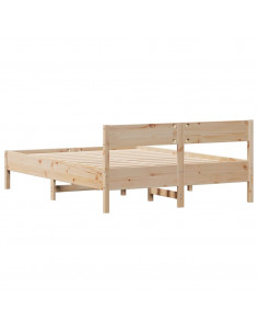 Letto senza Materasso 150x200 cm in Legno Massello di Pino 2