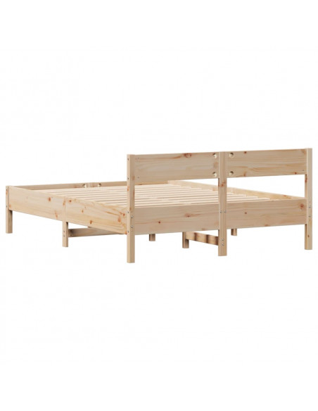 Letto senza Materasso 150x200 cm in Legno Massello di Pino