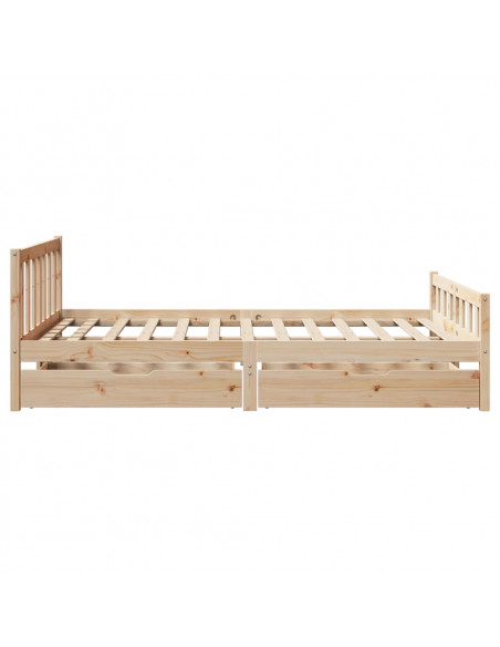 Letto senza Materasso 150x200 cm in Legno Massello di Pino