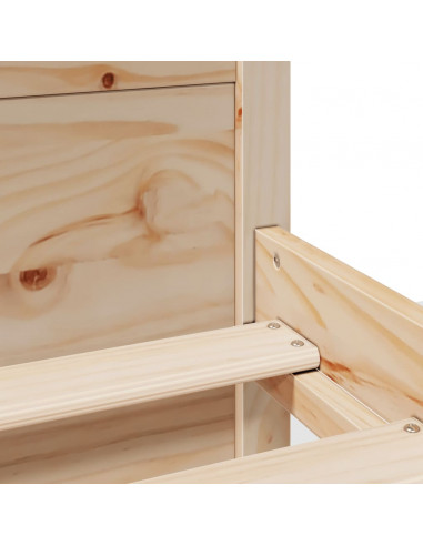 Letto senza Materasso 150x200 cm in Legno Massello di Pino