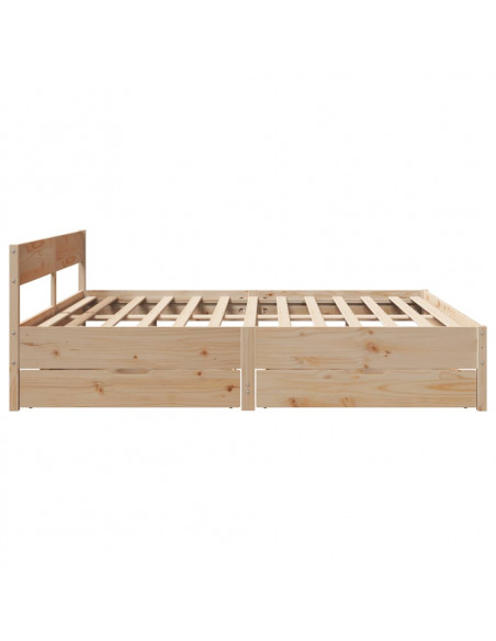 Letto senza Materasso 160x200 cm in Legno Massello di Pino