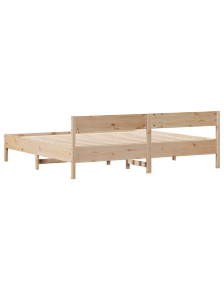 Letto senza Materasso 160x200 cm in Legno Massello di Pino