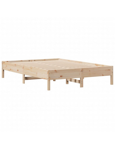 Letto senza Materasso 160x200 cm in Legno Massello di Pino