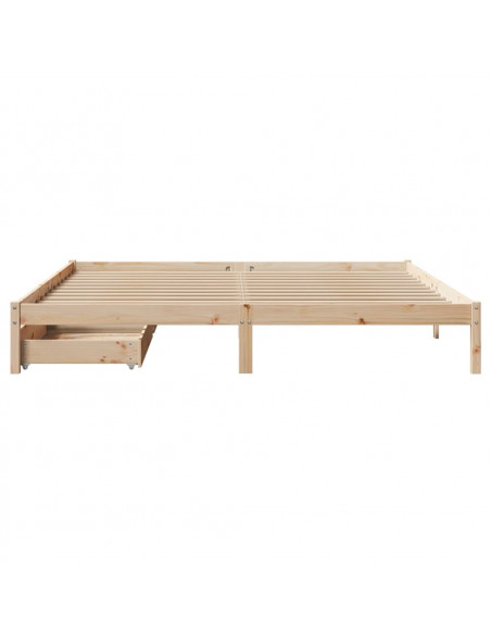 Letto senza Materasso 180x200 cm in Legno Massello di Pino