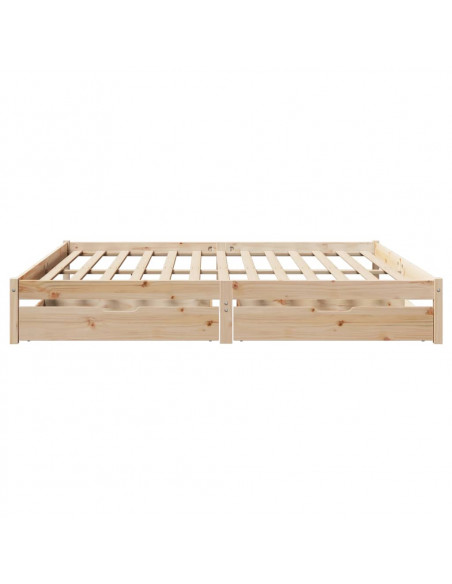 Letto senza Materasso 180x200 cm in Legno Massello di Pino