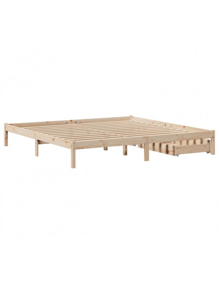 Letto senza Materasso 180x200 cm in Legno Massello di Pino