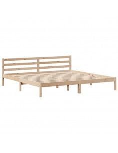 Letto senza Materasso 180x200 cm in Legno Massello di Pino