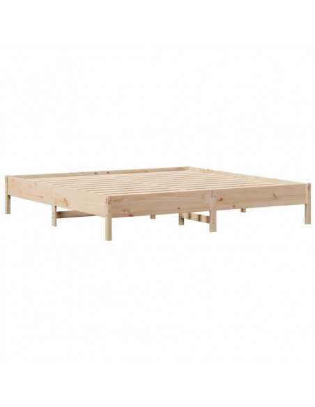 Letto senza Materasso 200x200 cm in Legno Massello di Pino
