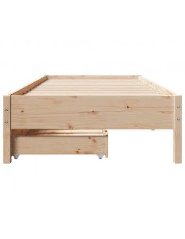 Letto senza Materasso 90x200 cm in Legno Massello di Pino