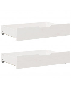 Letto senza Materasso Bianco 120x200 cm Legno Massello di Pino 2