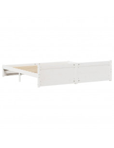 Letto senza Materasso Bianco 180x200 cm Legno Massello di Pino 2