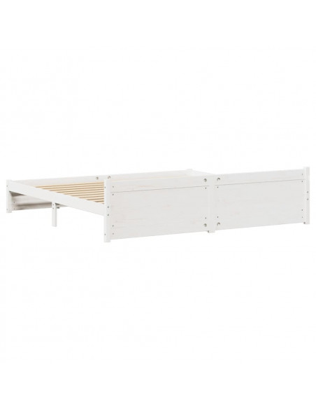 Letto senza Materasso Bianco 180x200 cm Legno Massello di Pino