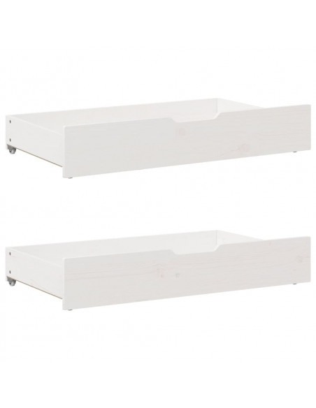 Letto senza Materasso Bianco 90x200 cm Legno Massello di Pino