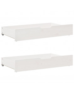 Letto senza Materasso Bianco 90x200 cm Legno Massello di Pino 2