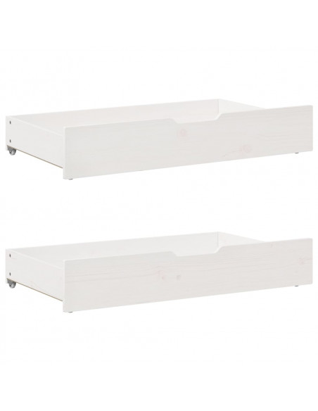 Letto senza Materasso Bianco 90x200 cm Legno Massello di Pino