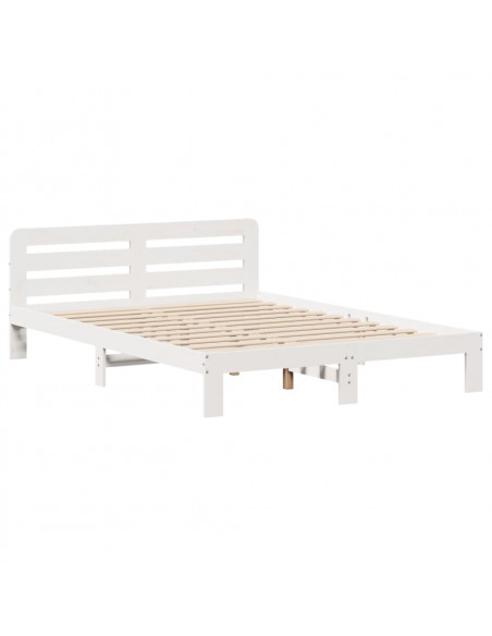 Giroletto senza Materasso Bianco 120x200 cm Legno Massello Pino