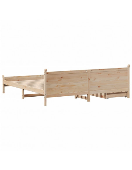 Giroletto senza Materasso 200x200 cm in Legno Massello di Pino
