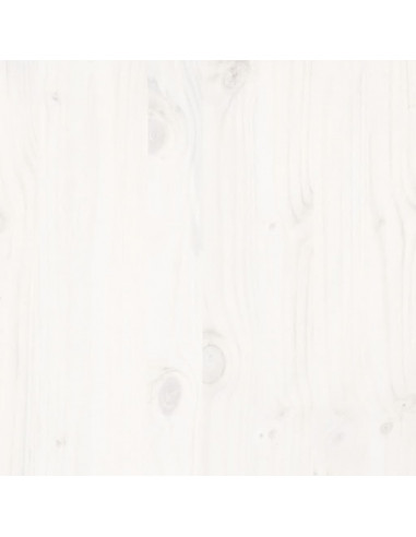 Giroletto senza Materasso Bianco 200x200 cm Legno Massello Pino