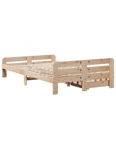 Letto senza Materasso 120x200 cm in Legno Massello di Pino