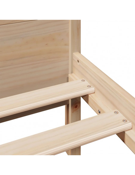 Letto senza Materasso 120x200 cm in Legno Massello di Pino