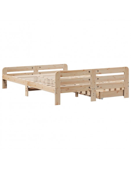 Letto senza Materasso 150x200 cm in Legno Massello di Pino