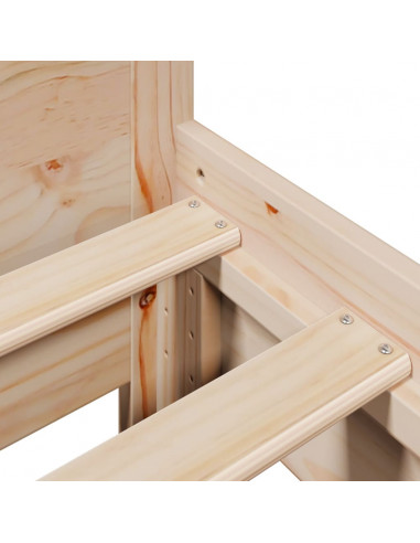 Letto senza Materasso 200x200 cm in Legno Massello di Pino