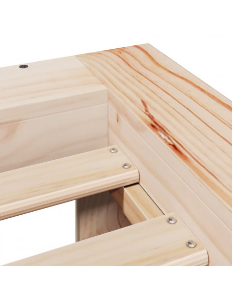 Giroletto senza Materasso 100x200 cm in Legno Massello di Pino