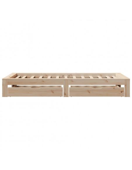 Giroletto senza Materasso 90x200 cm in Legno Massello di Pino