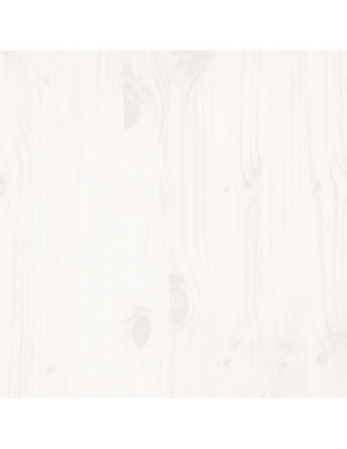 Giroletto senza Materasso Bianco 200x200 cm Legno Massello Pino