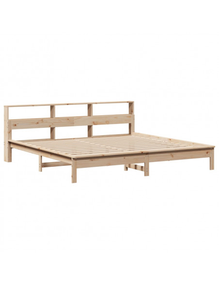 Letto Libreria senza Materasso 180x200 cm in Legno di Pino