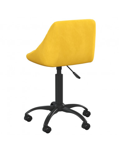 Sedia da Ufficio Giallo Senape in Velluto