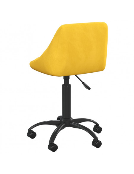 Sedia da Ufficio Giallo Senape in Velluto