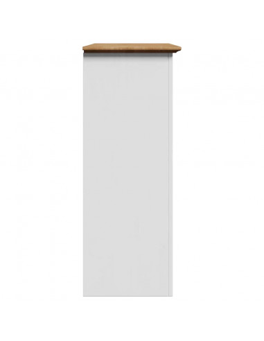 Armadio da Ingresso BODO Bianco e Marrone 80x35x90 cm