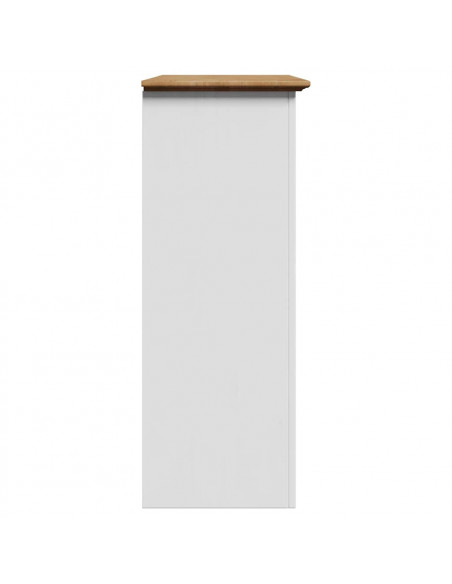 Armadio da Ingresso BODO Bianco e Marrone 80x35x90 cm
