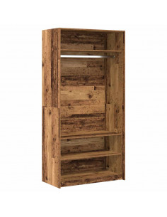 Armadio Legno Antico 100x50x200 cm in Legno Multistrato