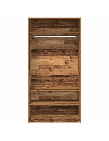 Armadio Legno Antico 100x50x200 cm in Legno Multistrato